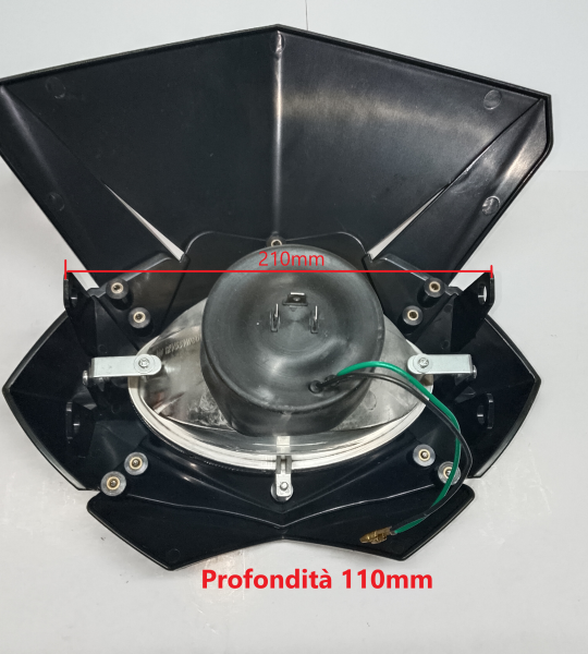 MASCHERA FARO NERA ENDURO MAX OMOLOGATA